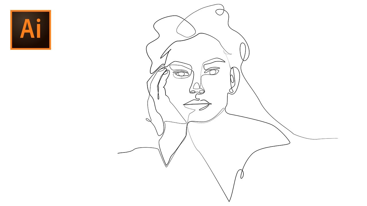 Woman face with flowers one line drawing. Flower bouquet in woman head  single line art. making business cards posters for beauty salons nail  stickers Stock Vector | Adobe Stock